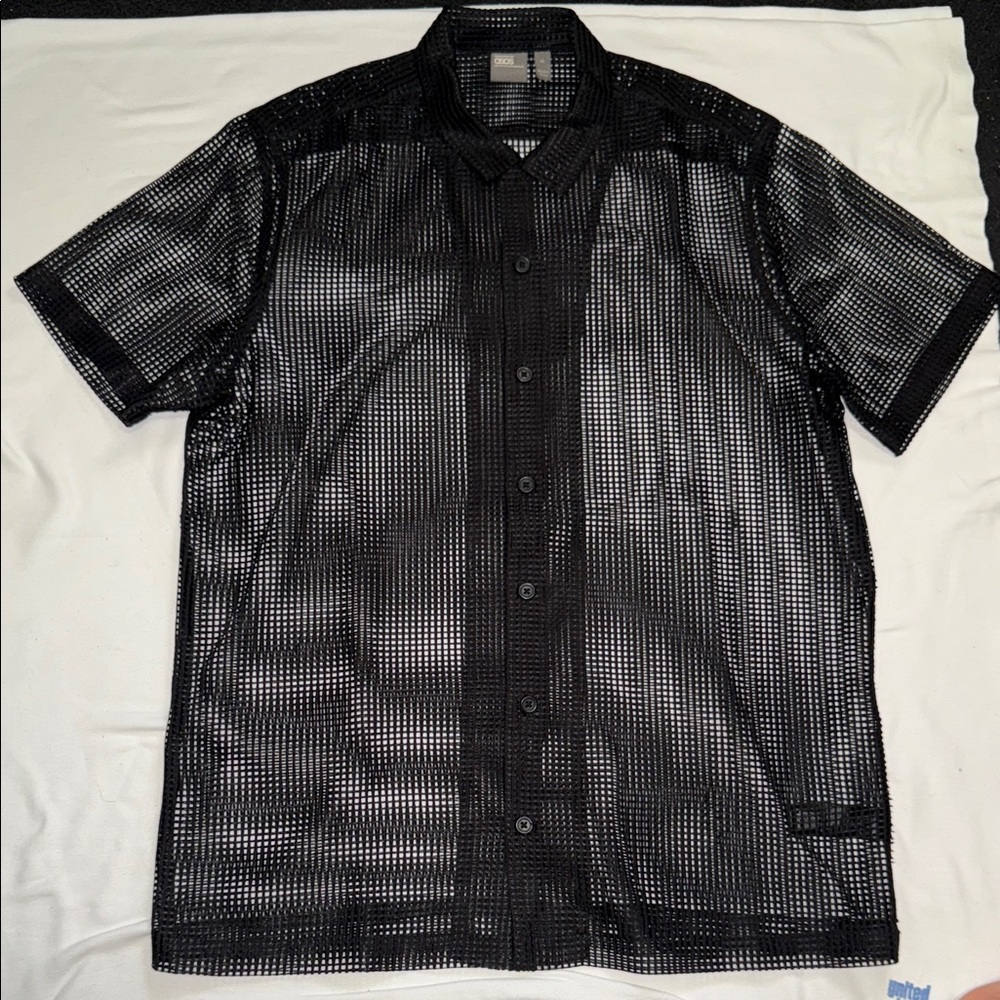 ASOS Men's Black Mesh Shirt